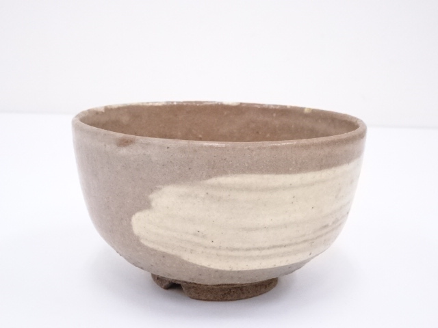 ANTIQUE JAPANESE TEA CEREMONY / TEA BOWL CHAWAN BRUSH MARKS